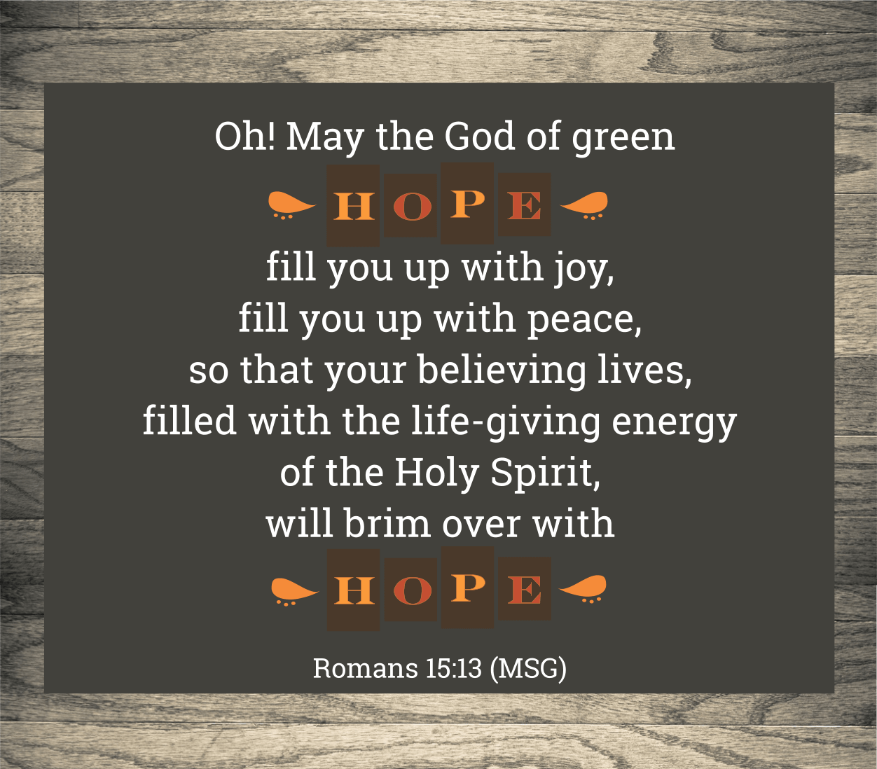 Hope Romans 15:13